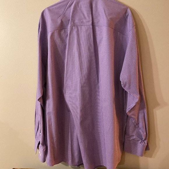 Men's Dress Shirt, Purple with white check boxes, Kenneth Cole Reaction - Picture 5 of 5